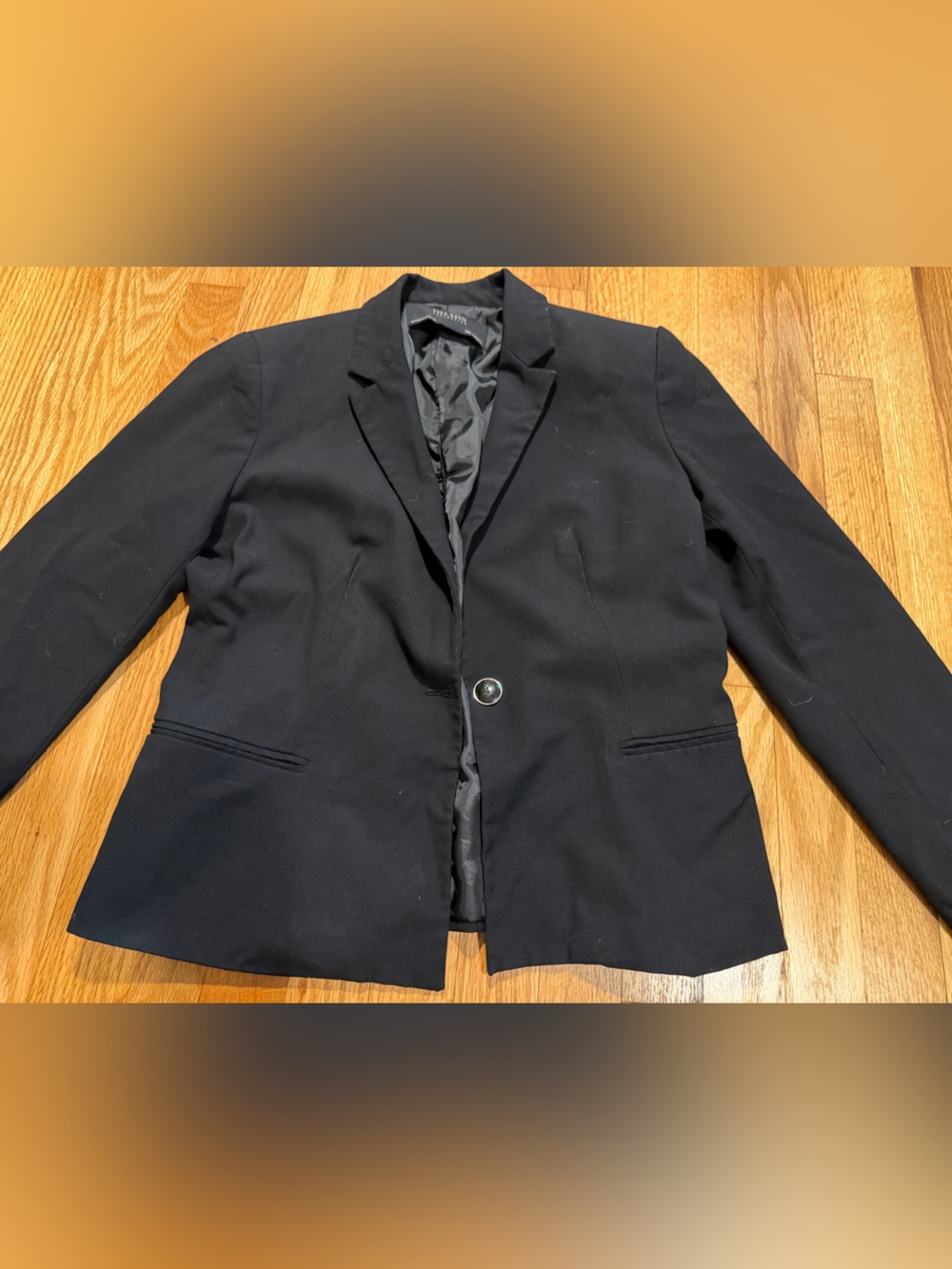 Zara women’s Black Pea Coat Single-Button